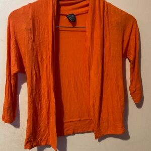 Sara Mode women’s Vibrant Orange Open Cardigan size S